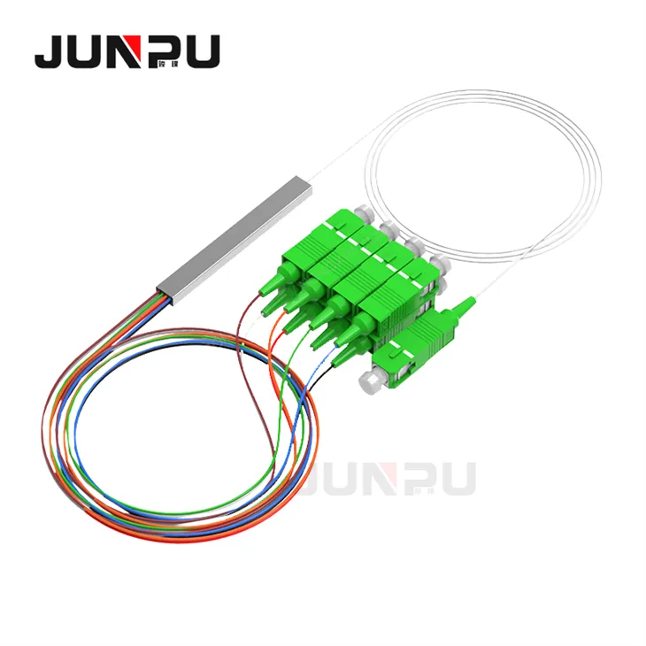 1x8 SCAPC Fibre Splitter Steel Tube PLC Splitter
